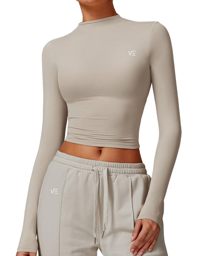 Beige Active Top