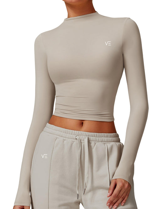 Beige Active Top