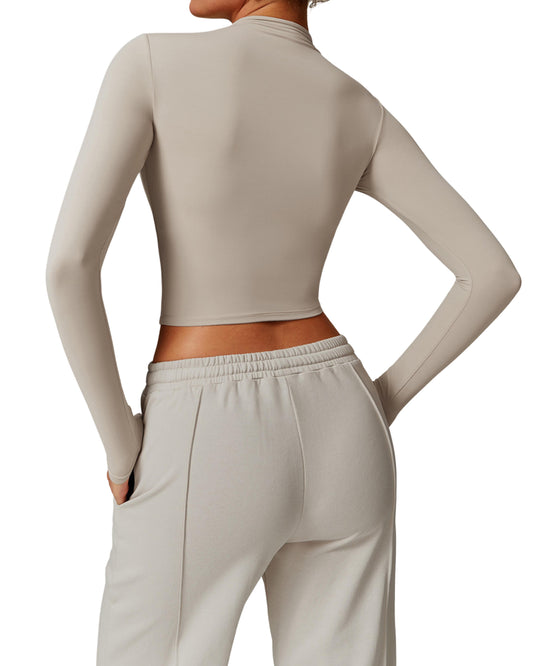 Beige Active Top