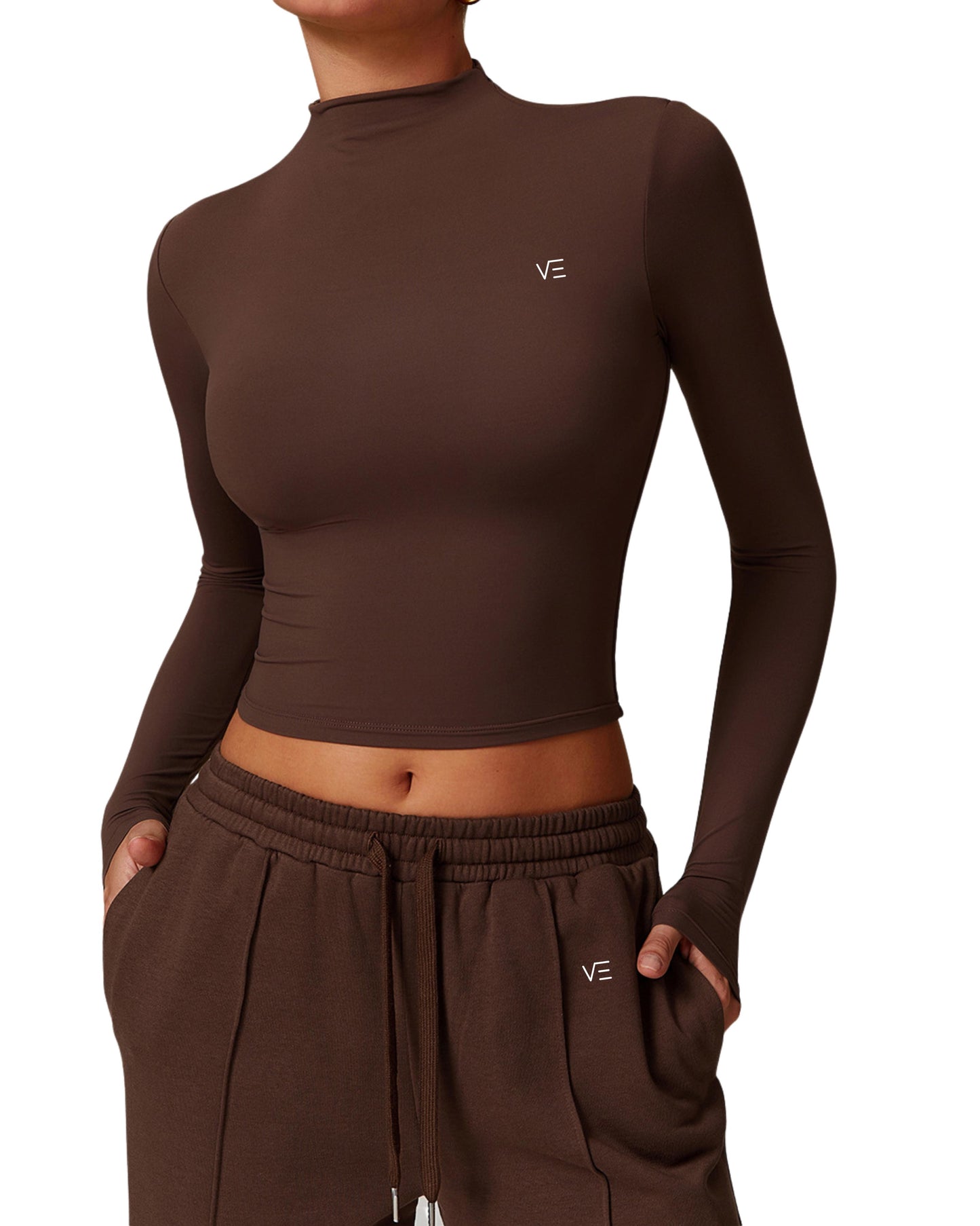 Brown Active Top
